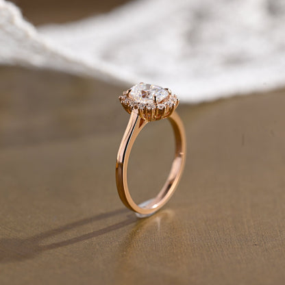 2 CT Round Three Stones Lab Grown Diamond Engagement Ring