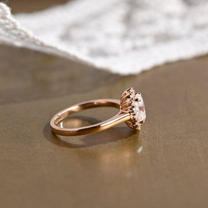 2 CT Round Three Stones Lab Grown Diamond Engagement Ring