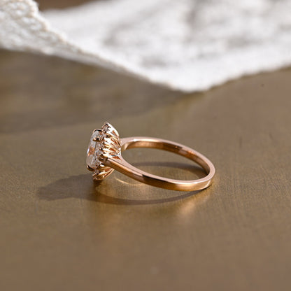 2 CT Round Three Stones Lab Grown Diamond Engagement Ring