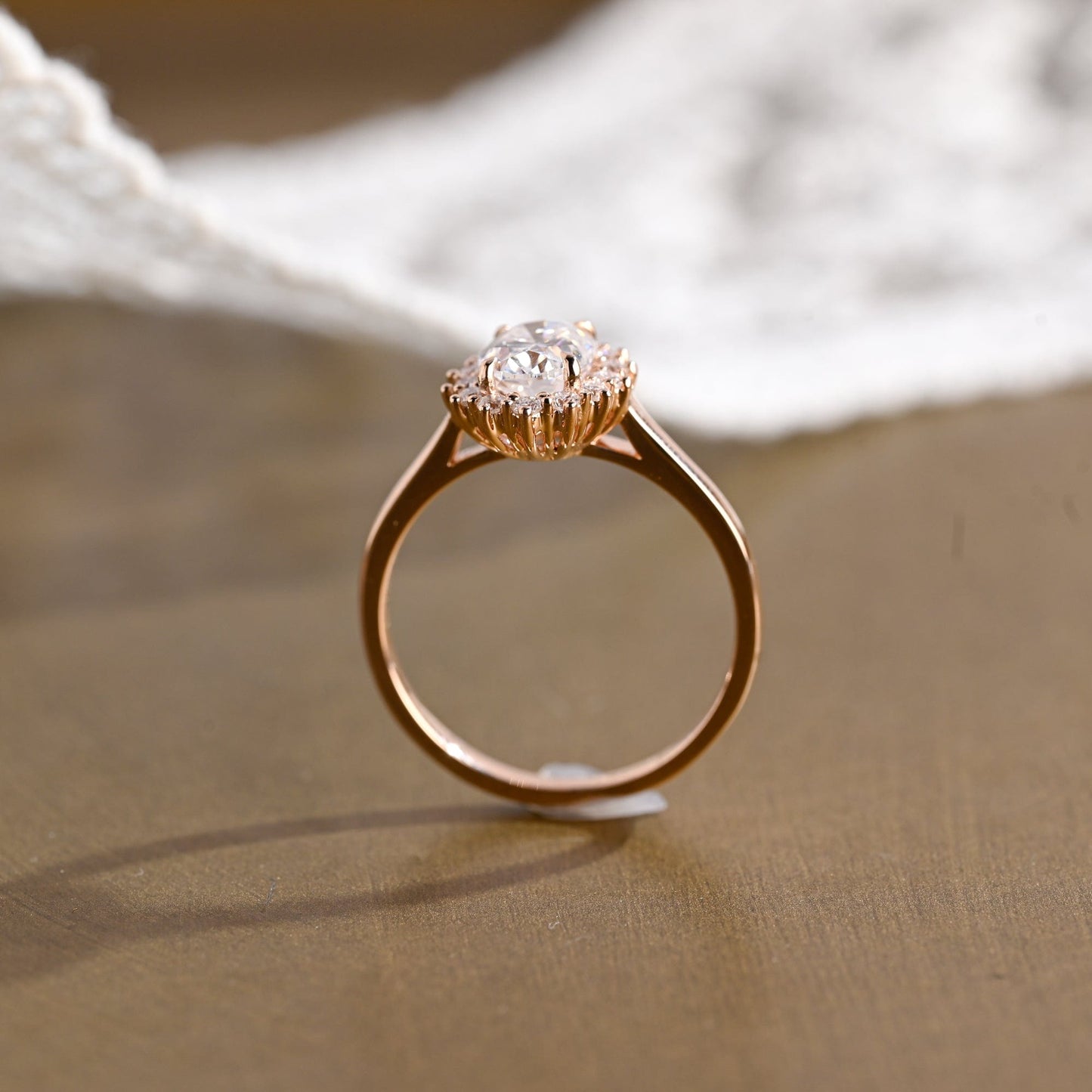 2 CT Round Three Stones Lab Grown Diamond Engagement Ring