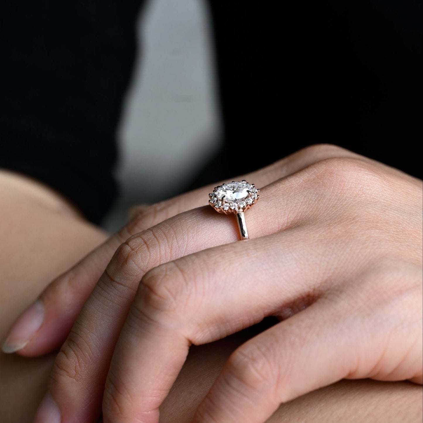 2 CT Round Three Stones Lab Grown Diamond Engagement Ring