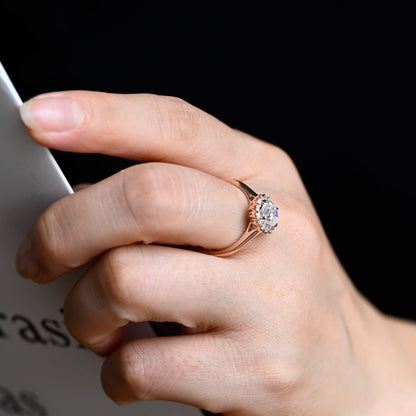 2 CT Round Three Stones Lab Grown Diamond Engagement Ring