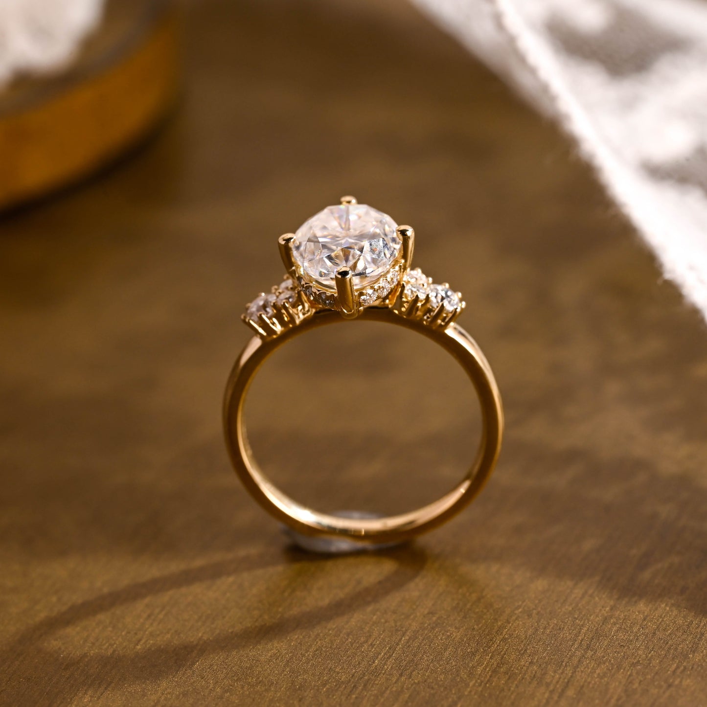 2 CT Round Three Stones Lab Grown Diamond Engagement Ring