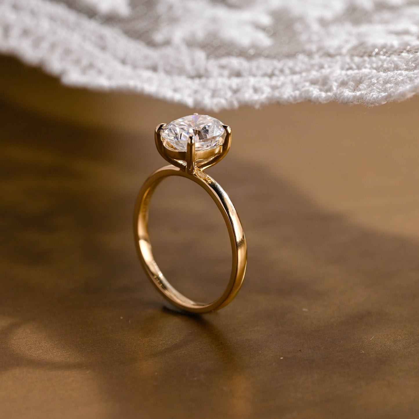 2 CT Round Three Stones Lab Grown Diamond Engagement Ring