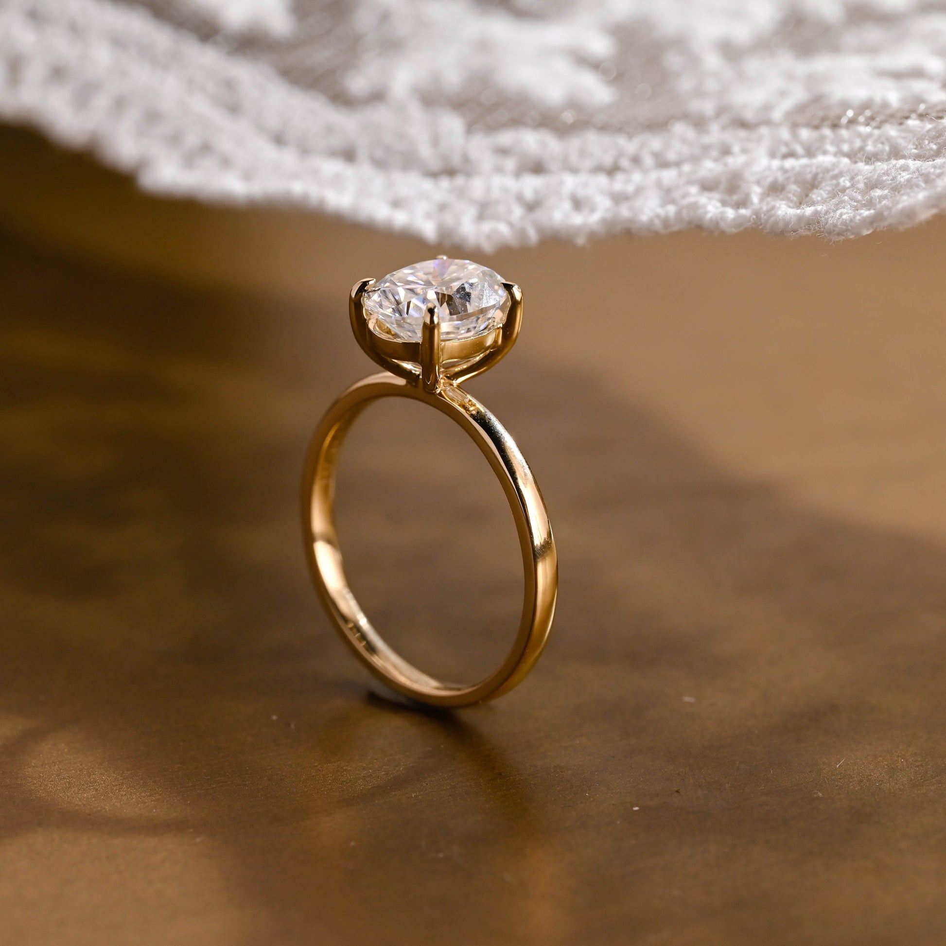 2 CT Round Three Stones Lab Grown Diamond Engagement Ring