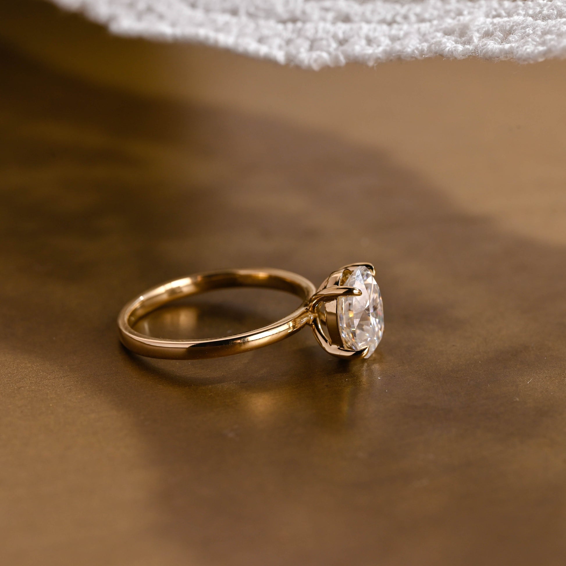 2 CT Round Three Stones Lab Grown Diamond Engagement Ring