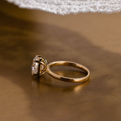 2 CT Round Three Stones Lab Grown Diamond Engagement Ring