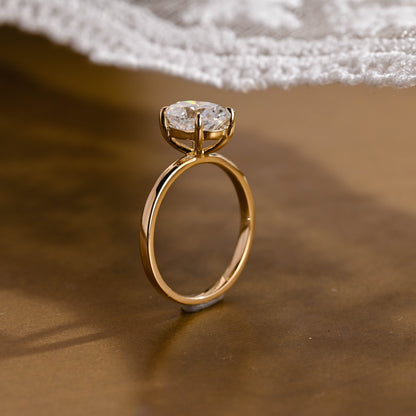 2 CT Round Three Stones Lab Grown Diamond Engagement Ring