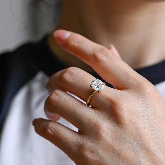 2 CT Round Three Stones Lab Grown Diamond Engagement Ring