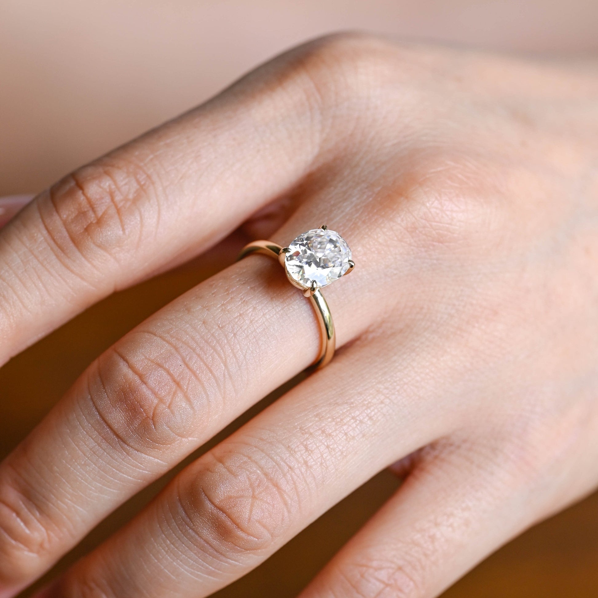 2 CT Round Three Stones Lab Grown Diamond Engagement Ring