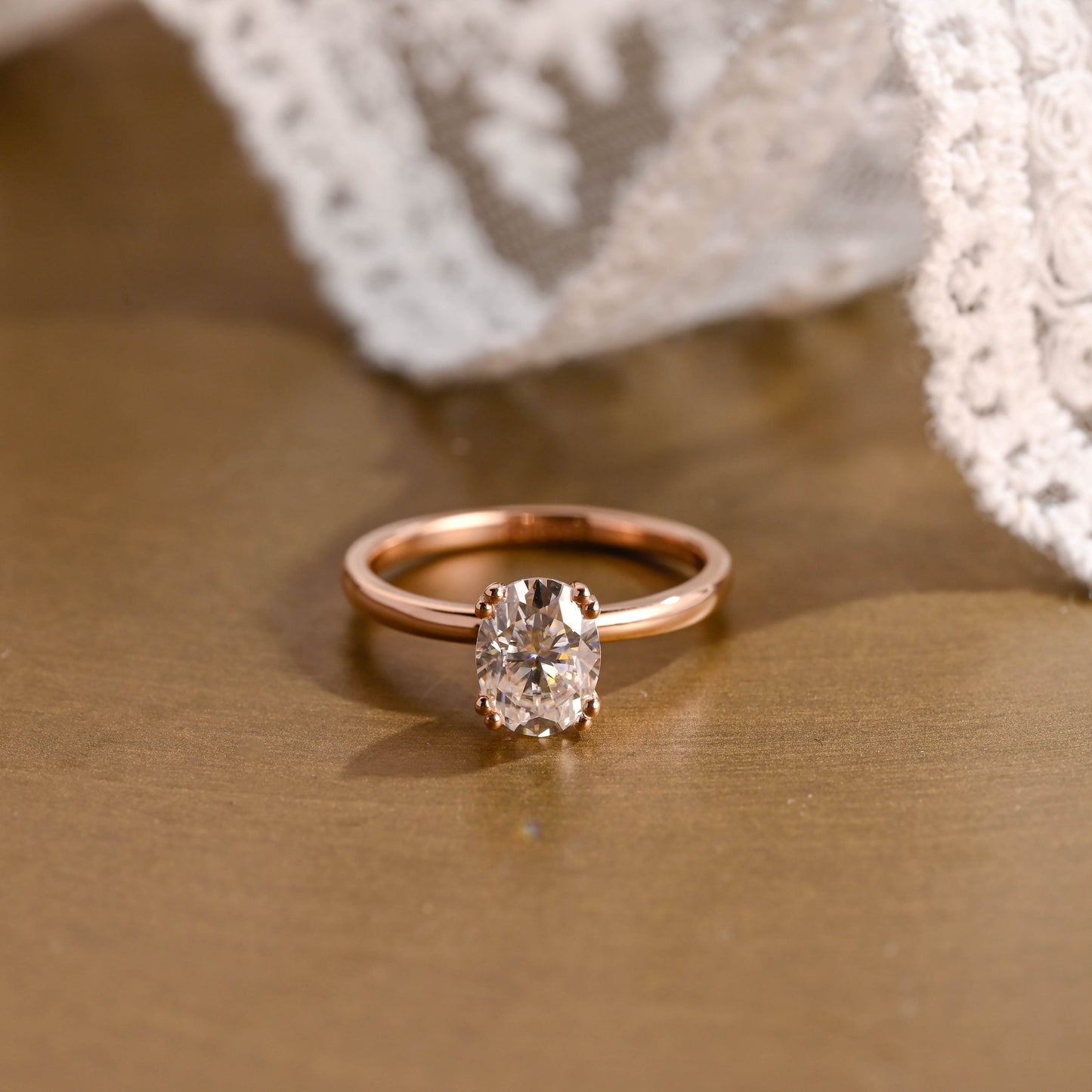 2 CT Round Three Stones Lab Grown Diamond Engagement Ring