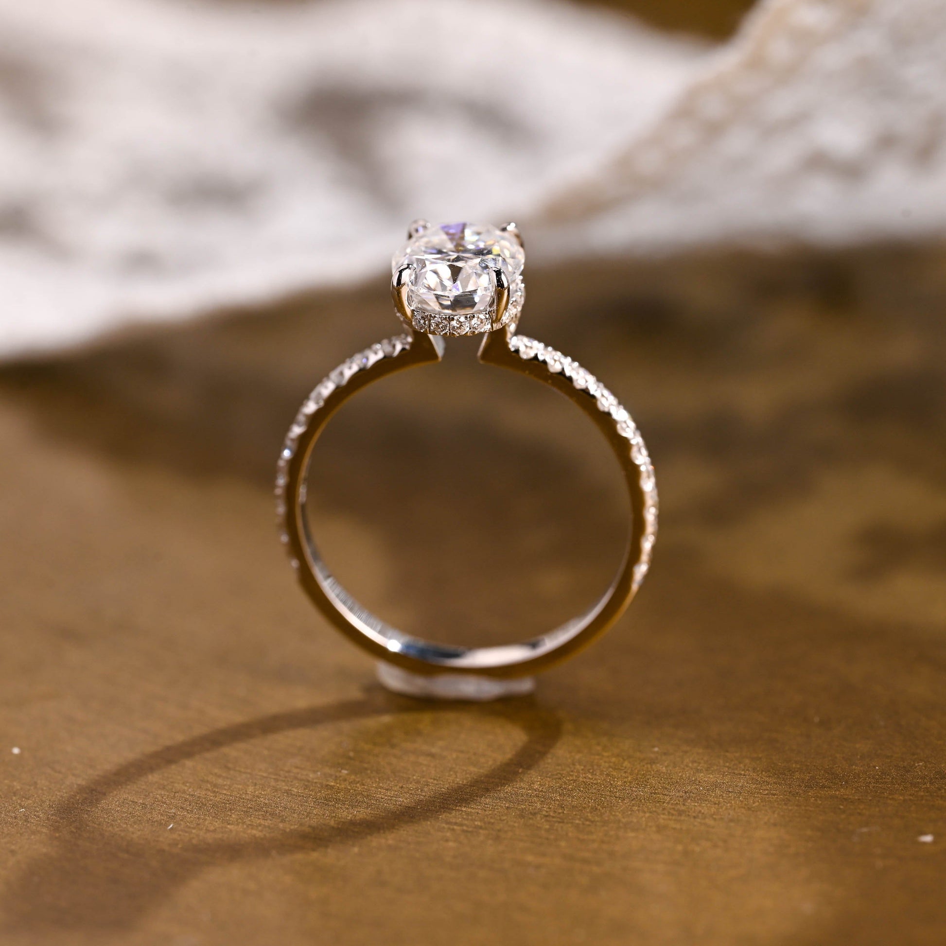 2 CT Round Three Stones Lab Grown Diamond Engagement Ring