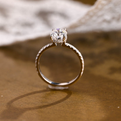 2 CT Round Three Stones Lab Grown Diamond Engagement Ring