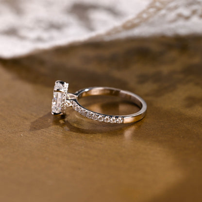 2 CT Round Three Stones Lab Grown Diamond Engagement Ring