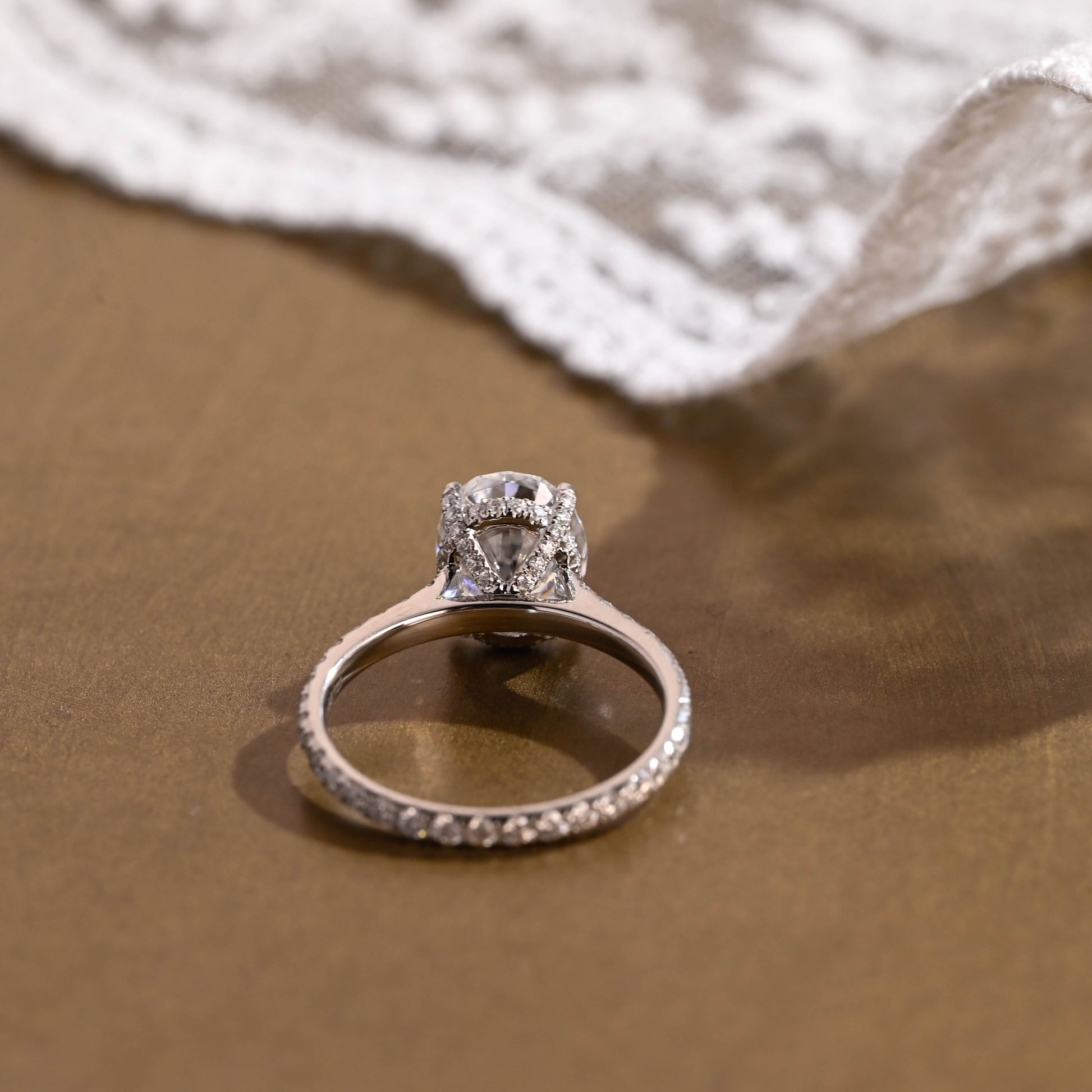 2 CT Round Three Stones Lab Grown Diamond Engagement Ring