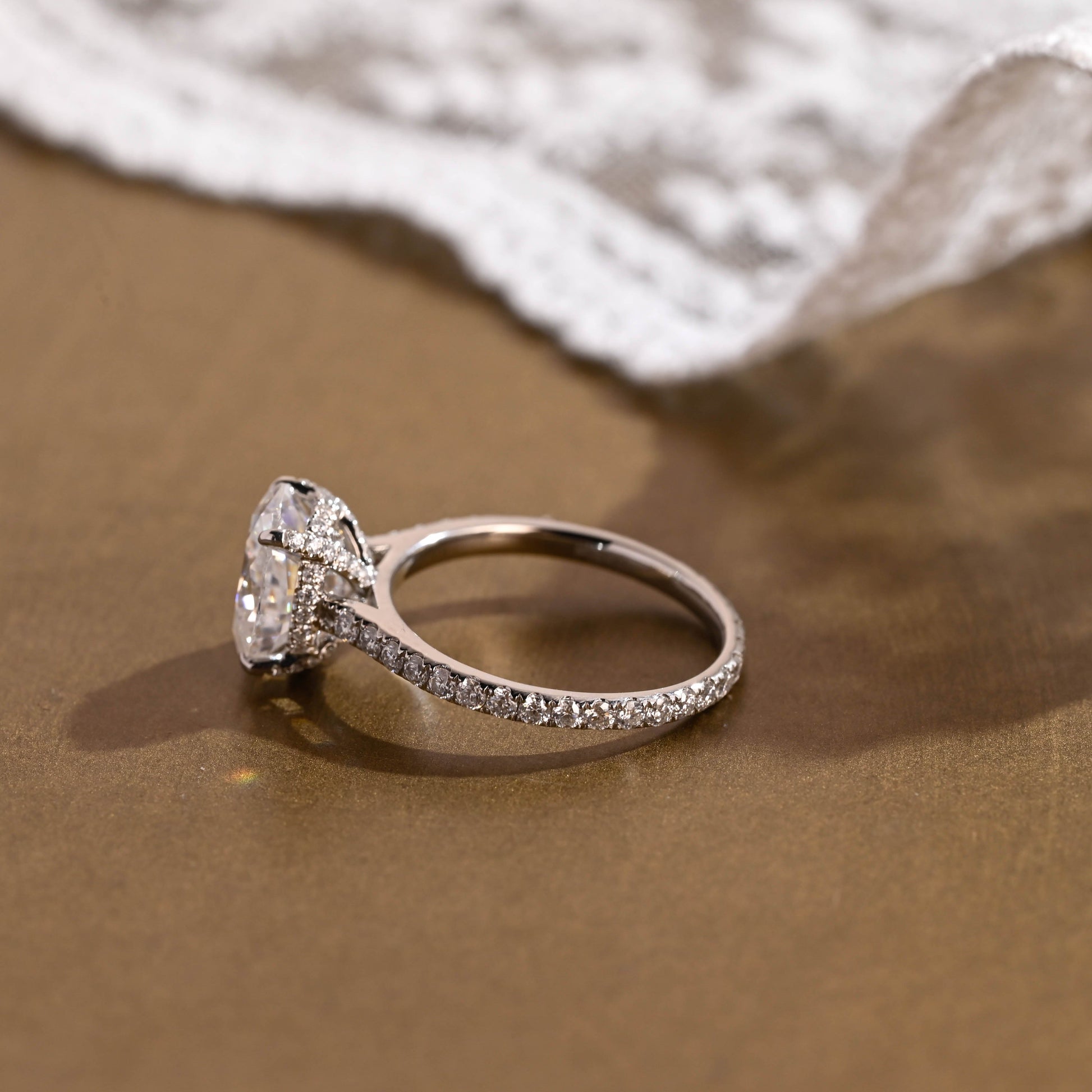 2 CT Round Three Stones Lab Grown Diamond Engagement Ring