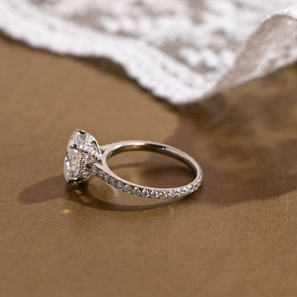 2 CT Round Three Stones Lab Grown Diamond Engagement Ring