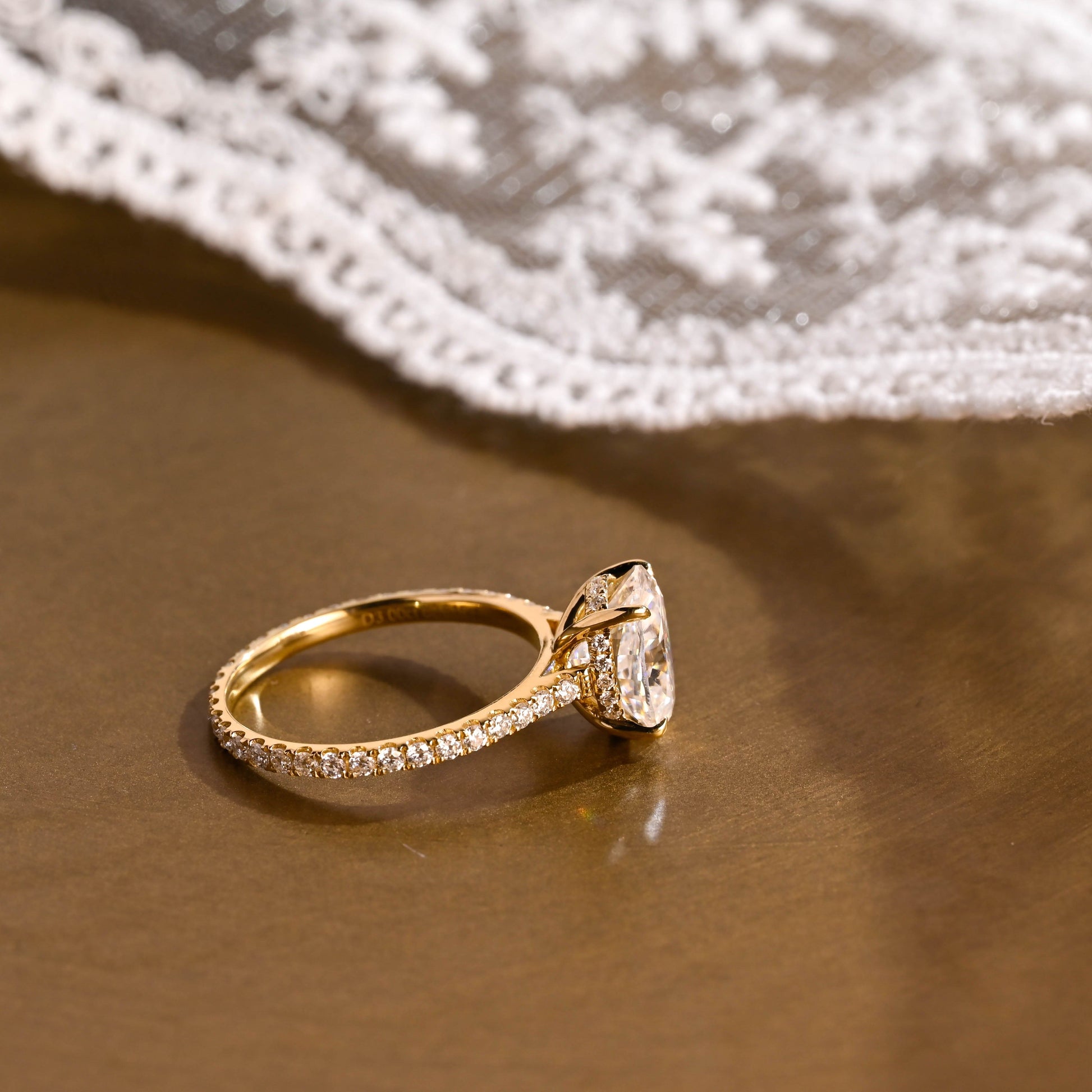 2 CT Round Three Stones Lab Grown Diamond Engagement Ring