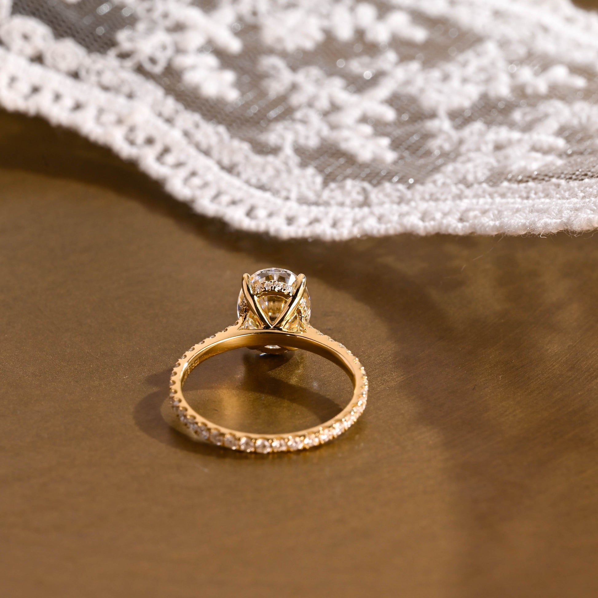 2 CT Round Three Stones Lab Grown Diamond Engagement Ring