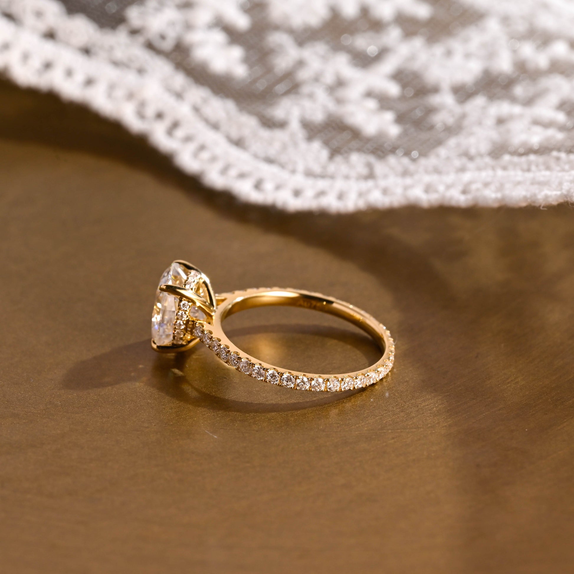 2 CT Round Three Stones Lab Grown Diamond Engagement Ring