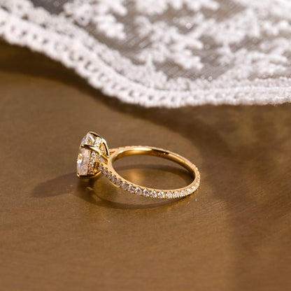 2 CT Round Three Stones Lab Grown Diamond Engagement Ring