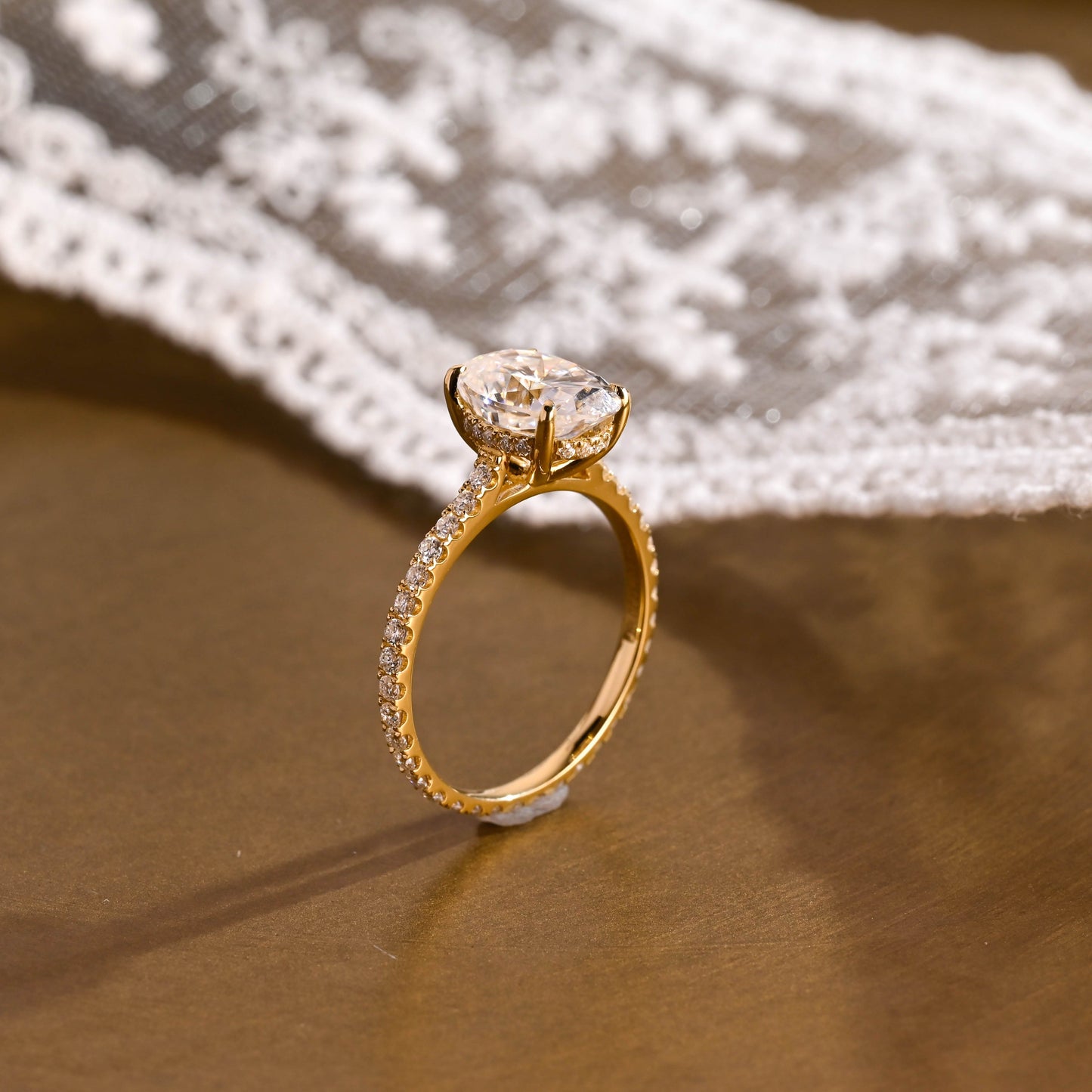 2 CT Round Three Stones Lab Grown Diamond Engagement Ring
