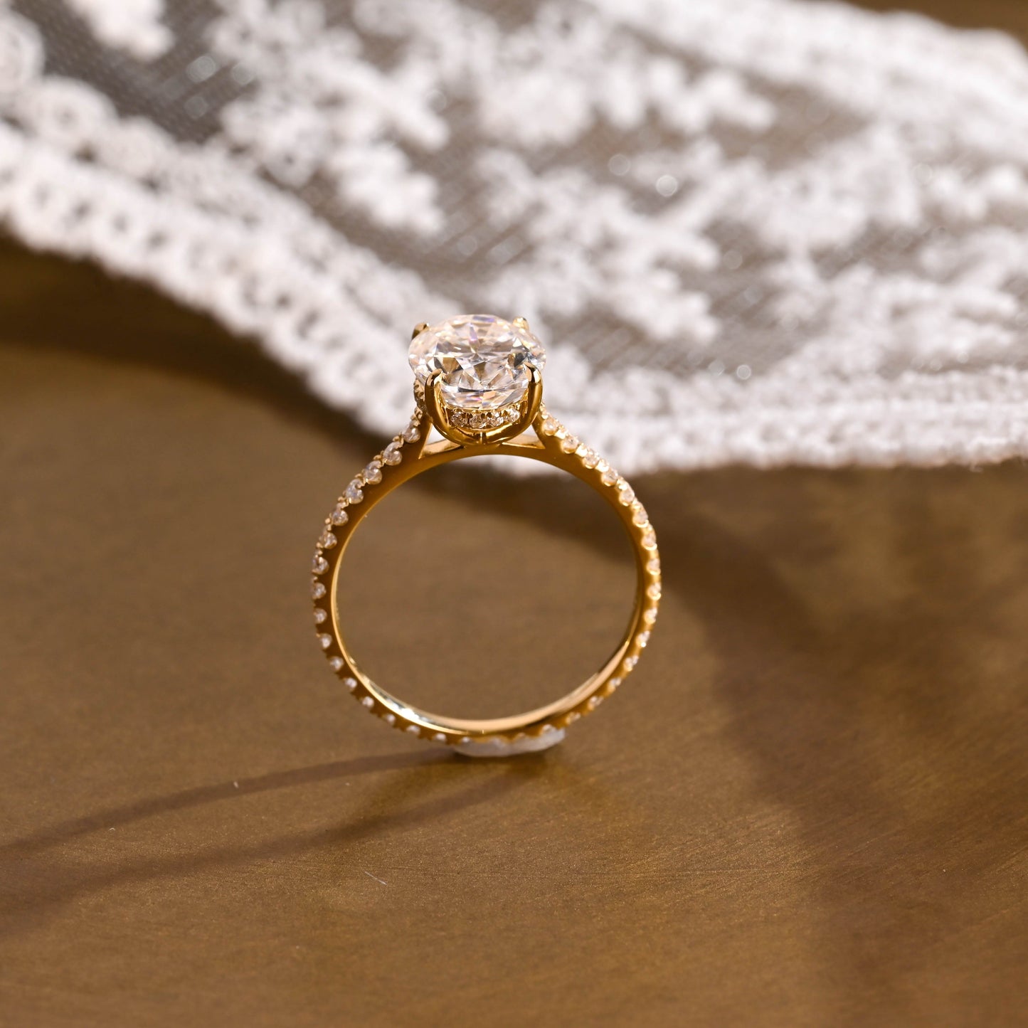 2 CT Round Three Stones Lab Grown Diamond Engagement Ring