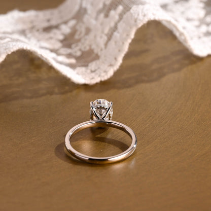 2 CT Round Three Stones Lab Grown Diamond Engagement Ring