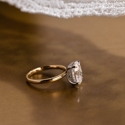 2 CT Round Three Stones Lab Grown Diamond Engagement Ring