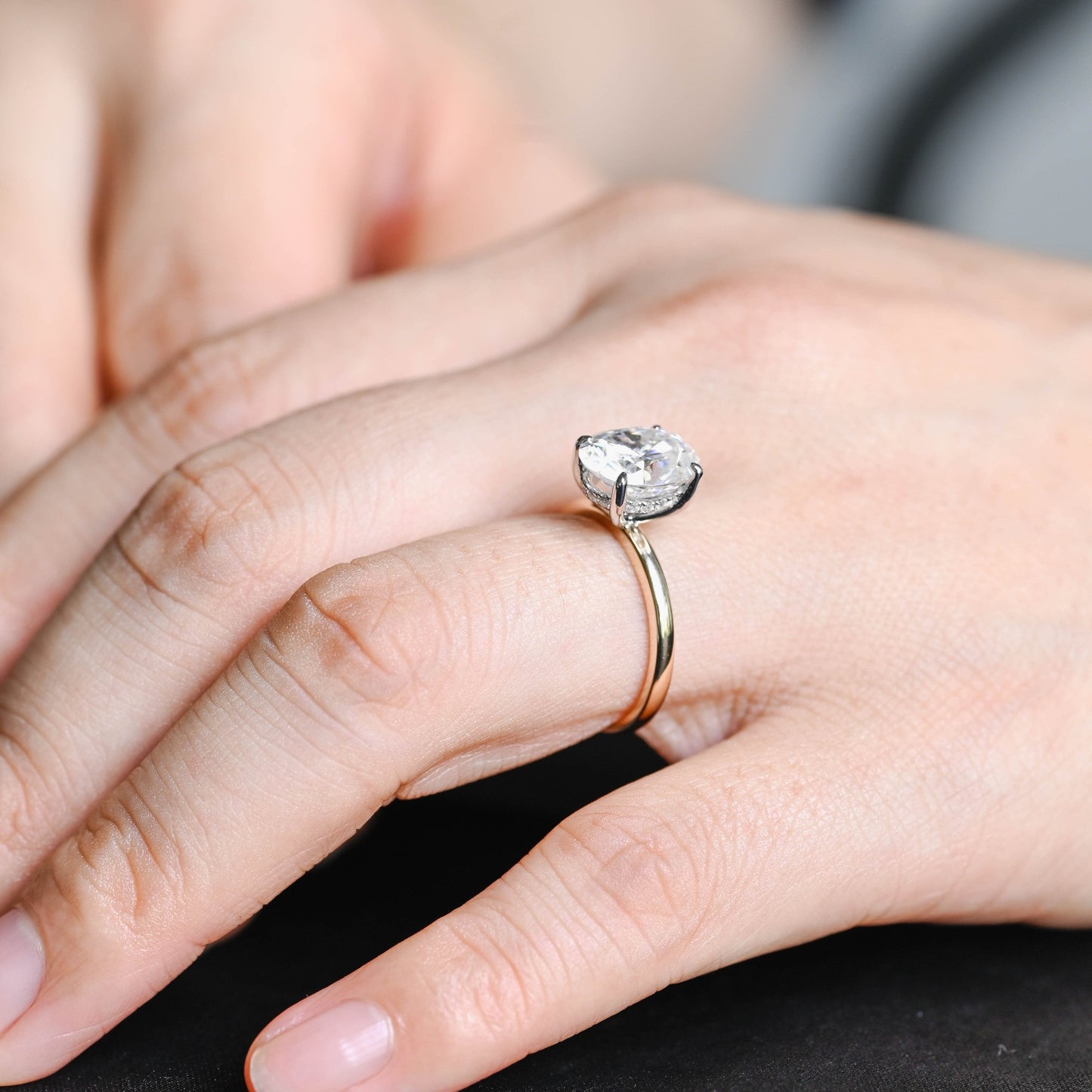 2 CT Round Three Stones Lab Grown Diamond Engagement Ring