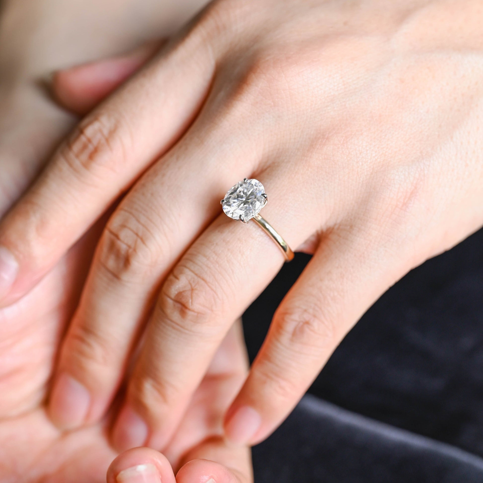 2 CT Round Three Stones Lab Grown Diamond Engagement Ring