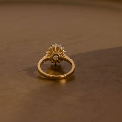 2 CT Round Three Stones Lab Grown Diamond Engagement Ring