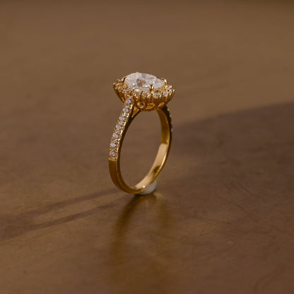 2 CT Round Three Stones Lab Grown Diamond Engagement Ring