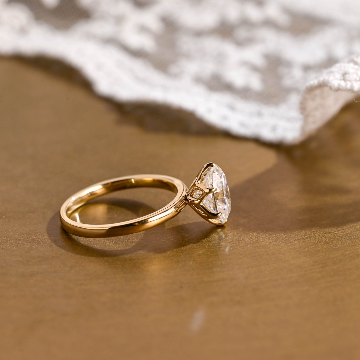 2 CT Round Three Stones Lab Grown Diamond Engagement Ring