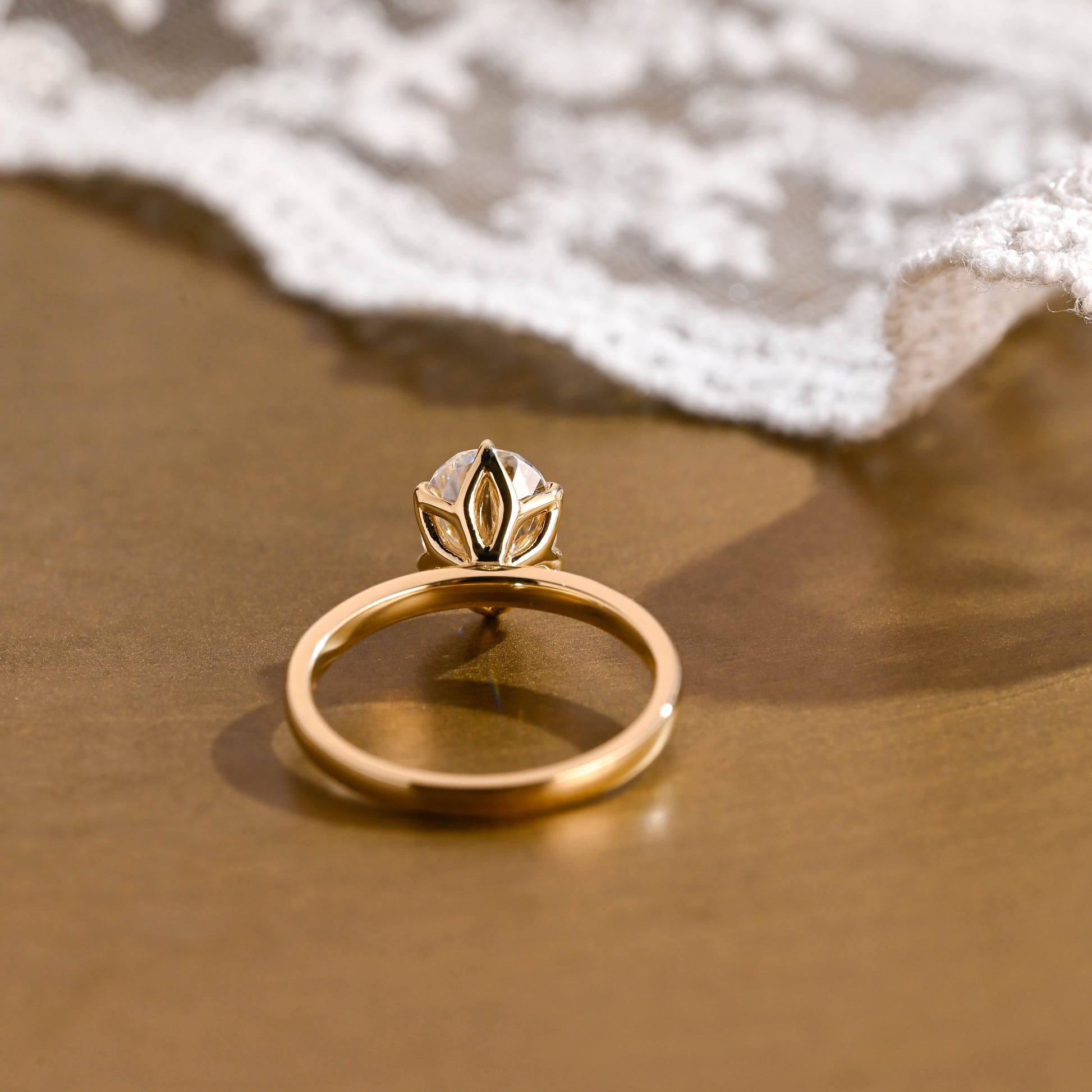 2 CT Round Three Stones Lab Grown Diamond Engagement Ring