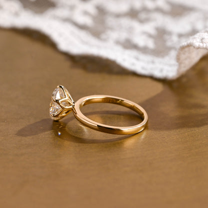 2 CT Round Three Stones Lab Grown Diamond Engagement Ring