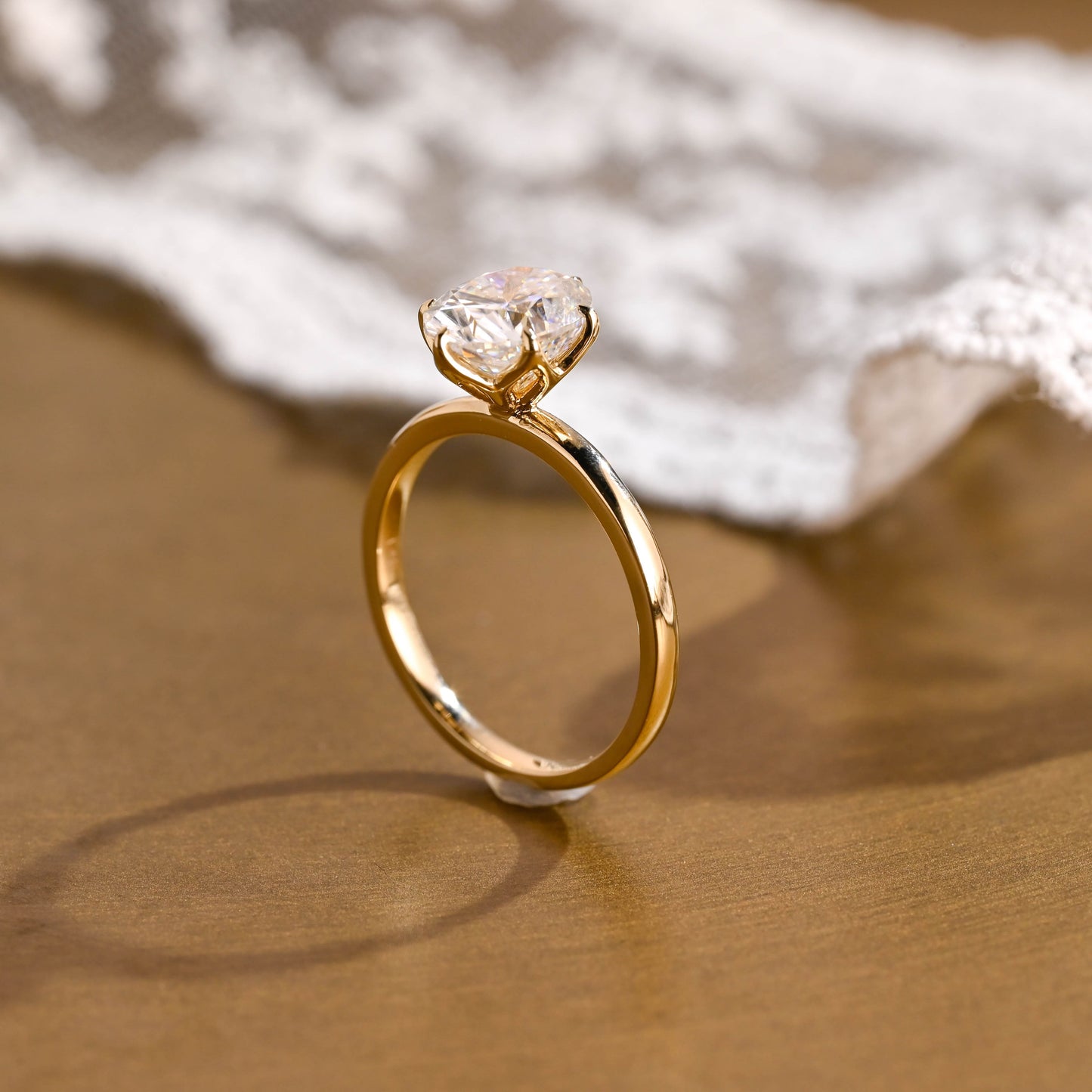 2 CT Round Three Stones Lab Grown Diamond Engagement Ring