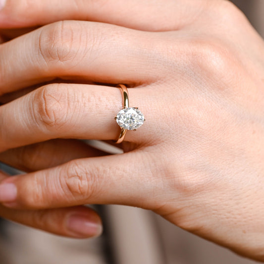 2 CT Round Three Stones Lab Grown Diamond Engagement Ring