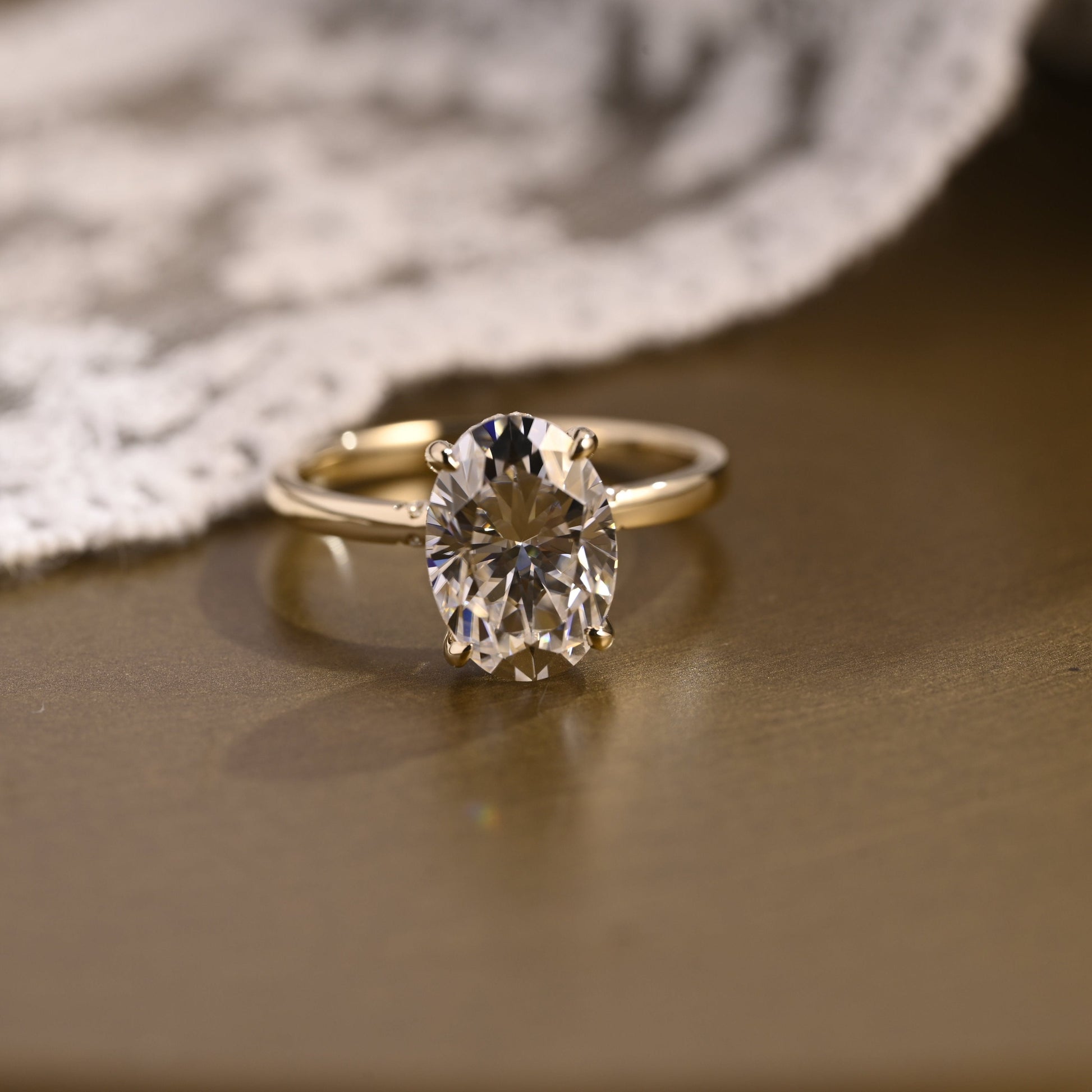 2 CT Round Three Stones Lab Grown Diamond Engagement Ring