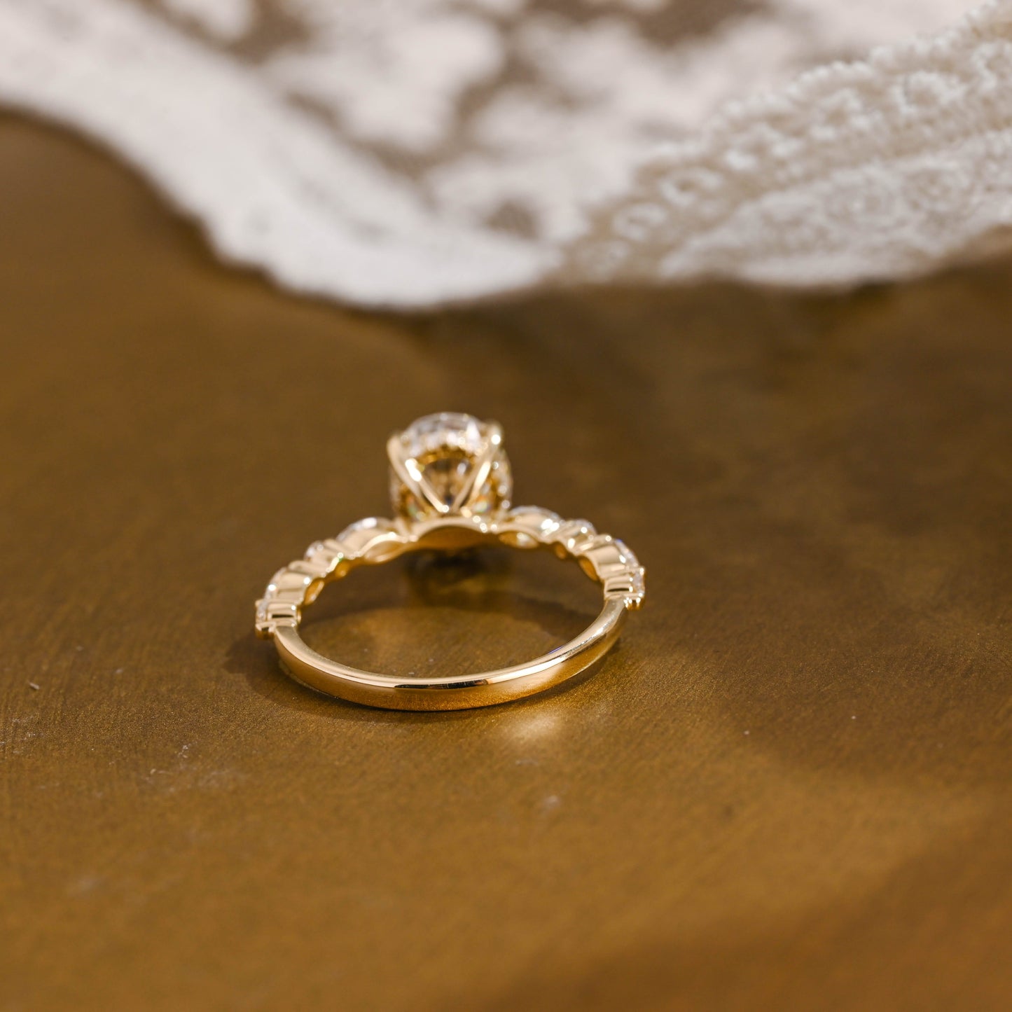 2 CT Round Three Stones Lab Grown Diamond Engagement Ring