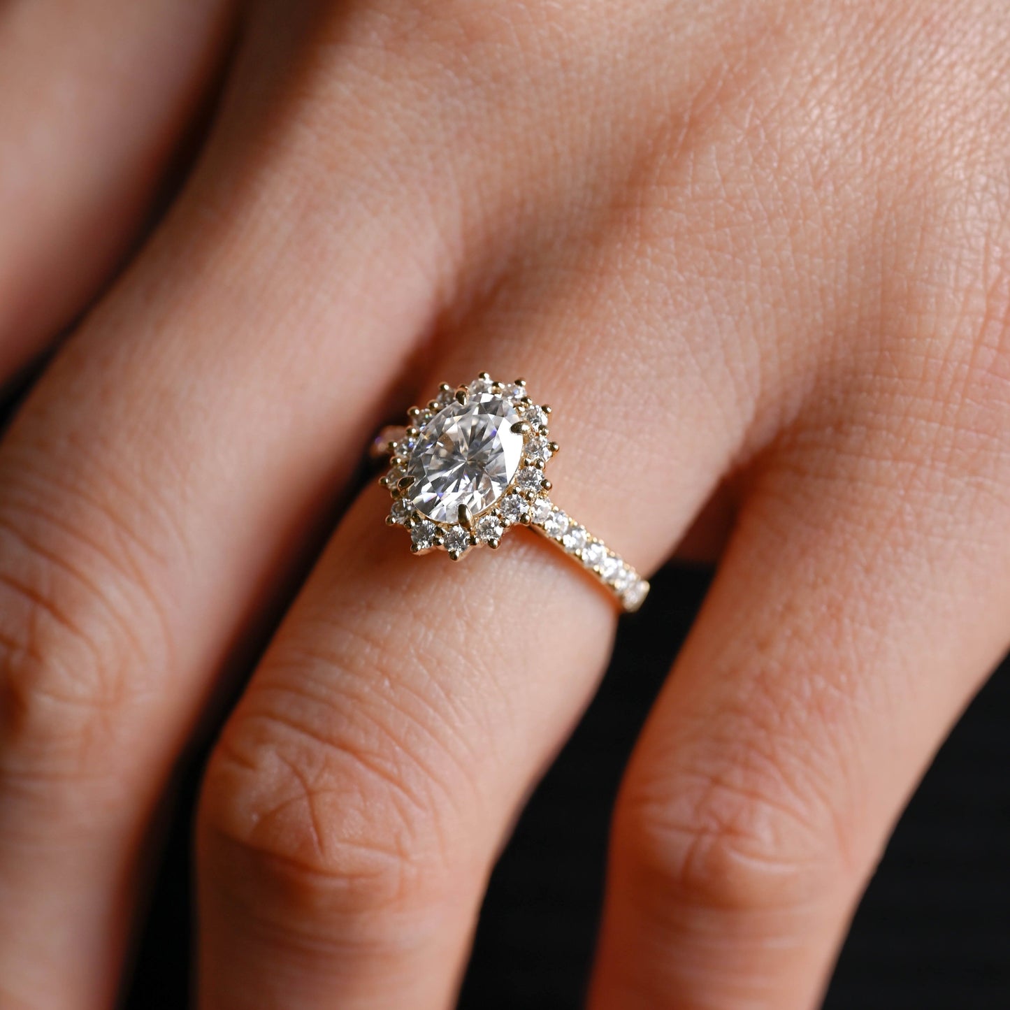 2 CT Round Three Stones Lab Grown Diamond Engagement Ring