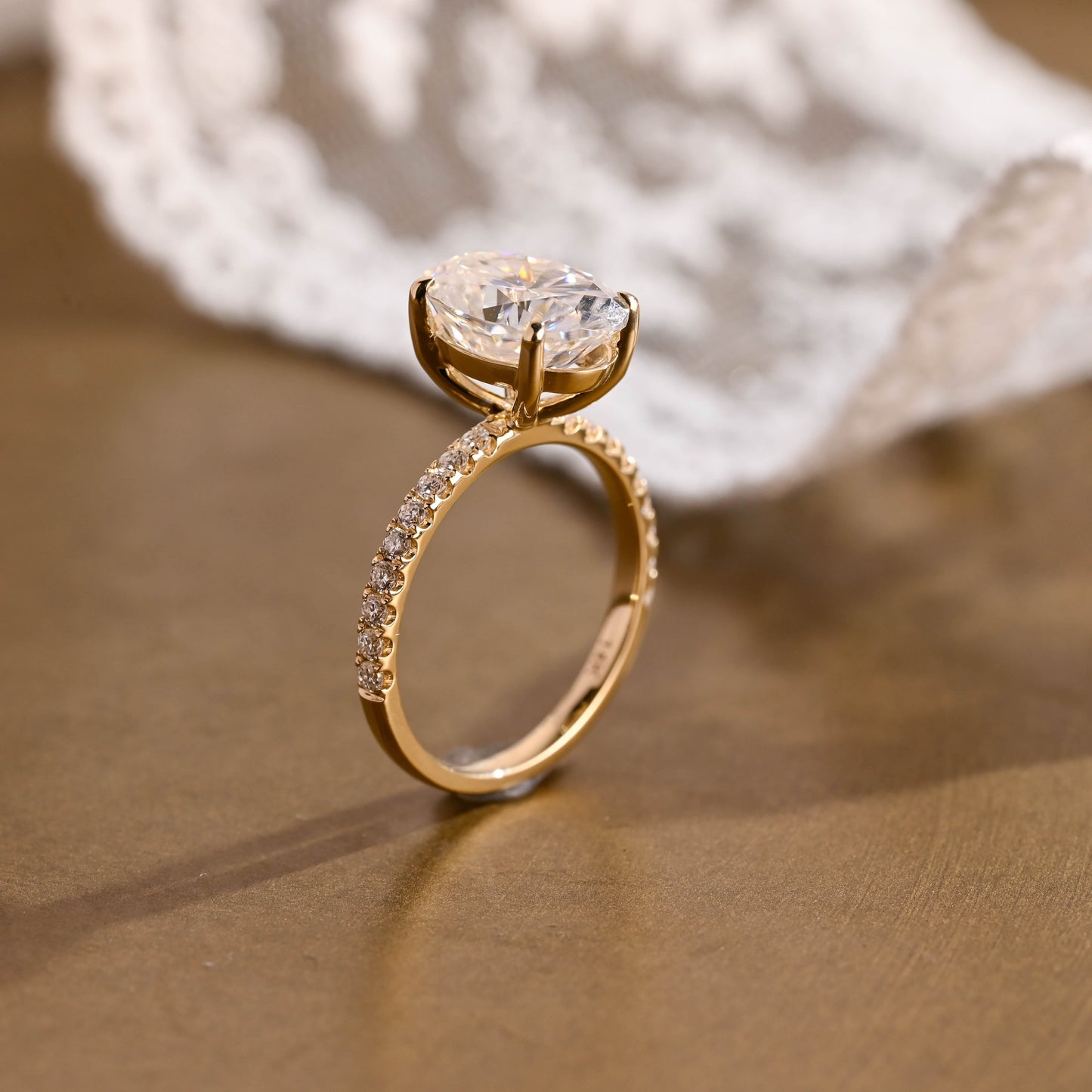 2 CT Round Three Stones Lab Grown Diamond Engagement Ring