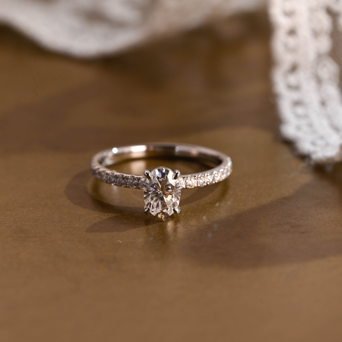 2 CT Round Three Stones Lab Grown Diamond Engagement Ring