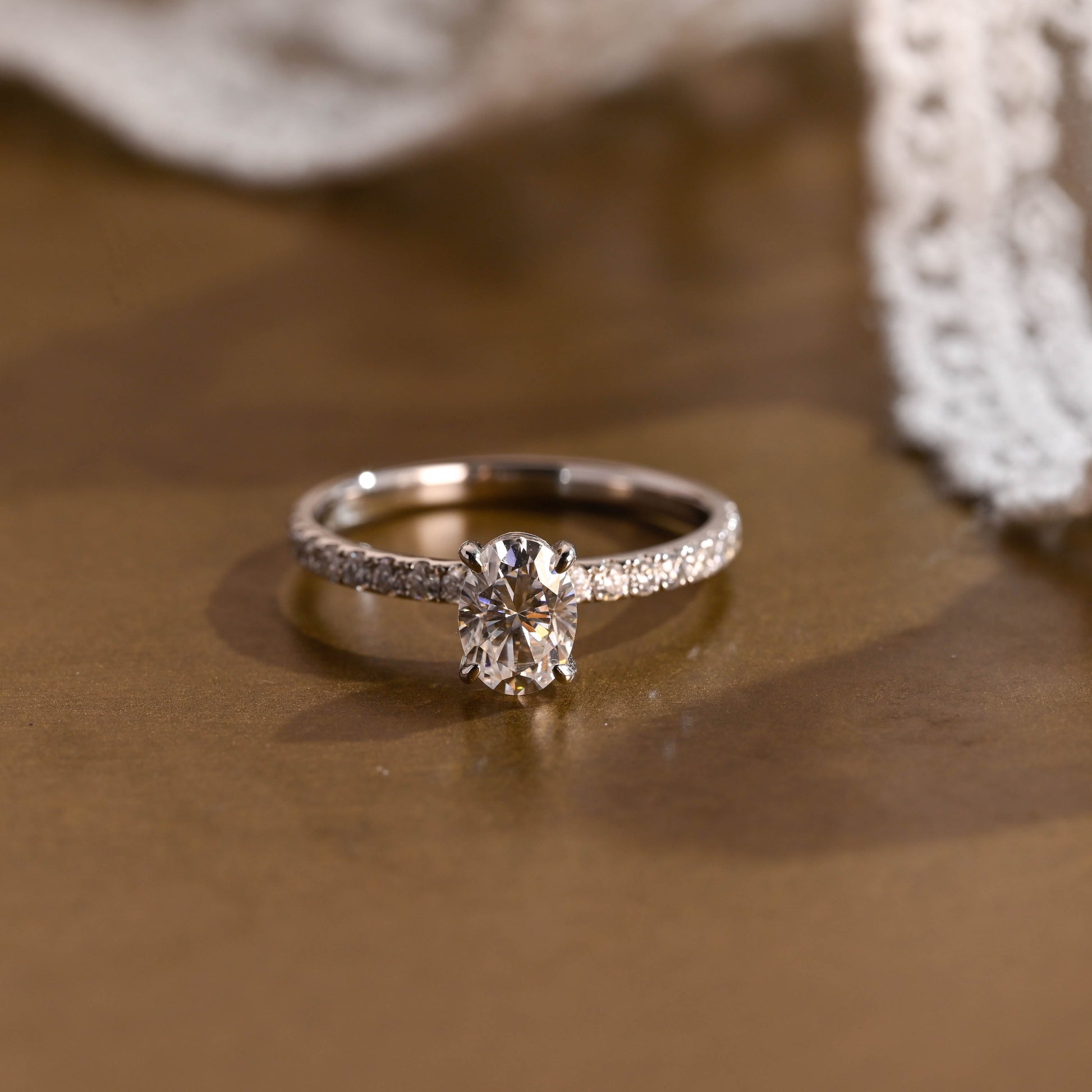 2 CT Round Three Stones Lab Grown Diamond Engagement Ring