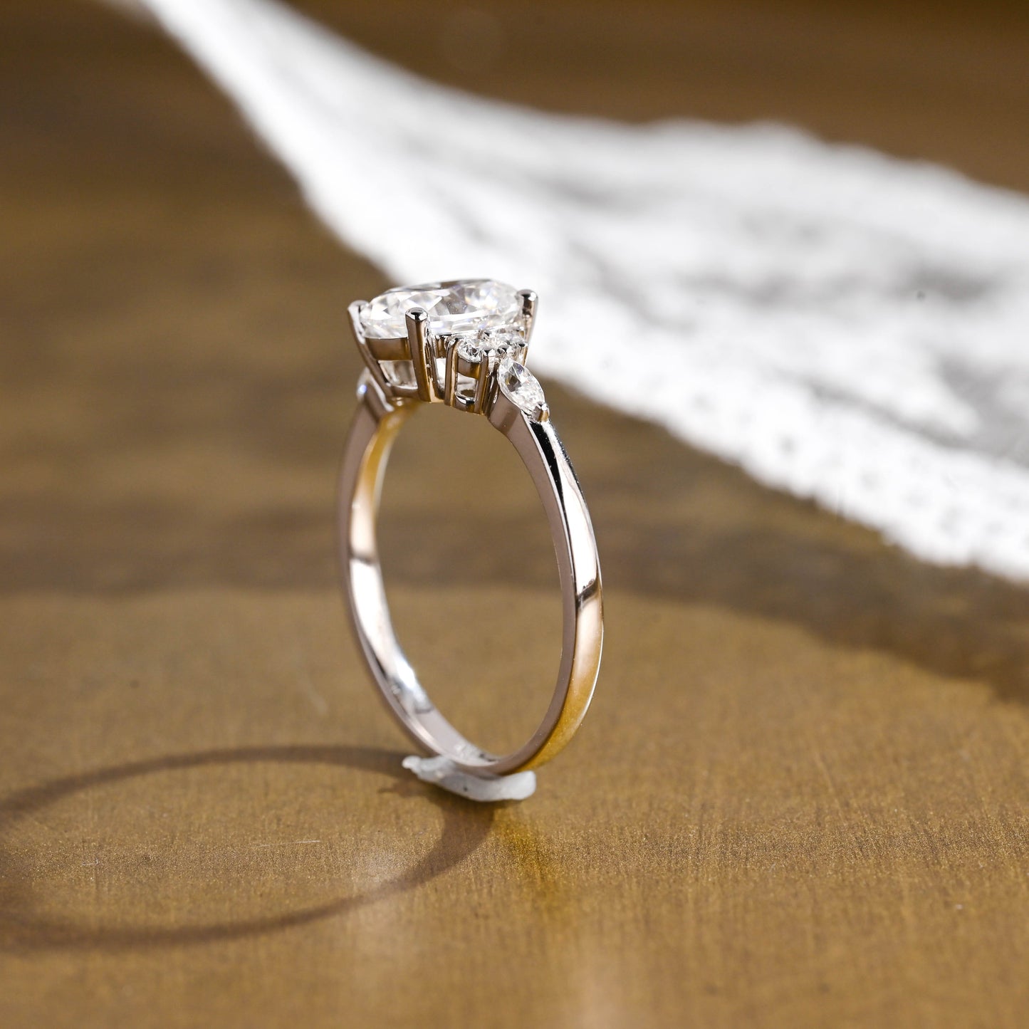 2 CT Round Three Stones Lab Grown Diamond Engagement Ring
