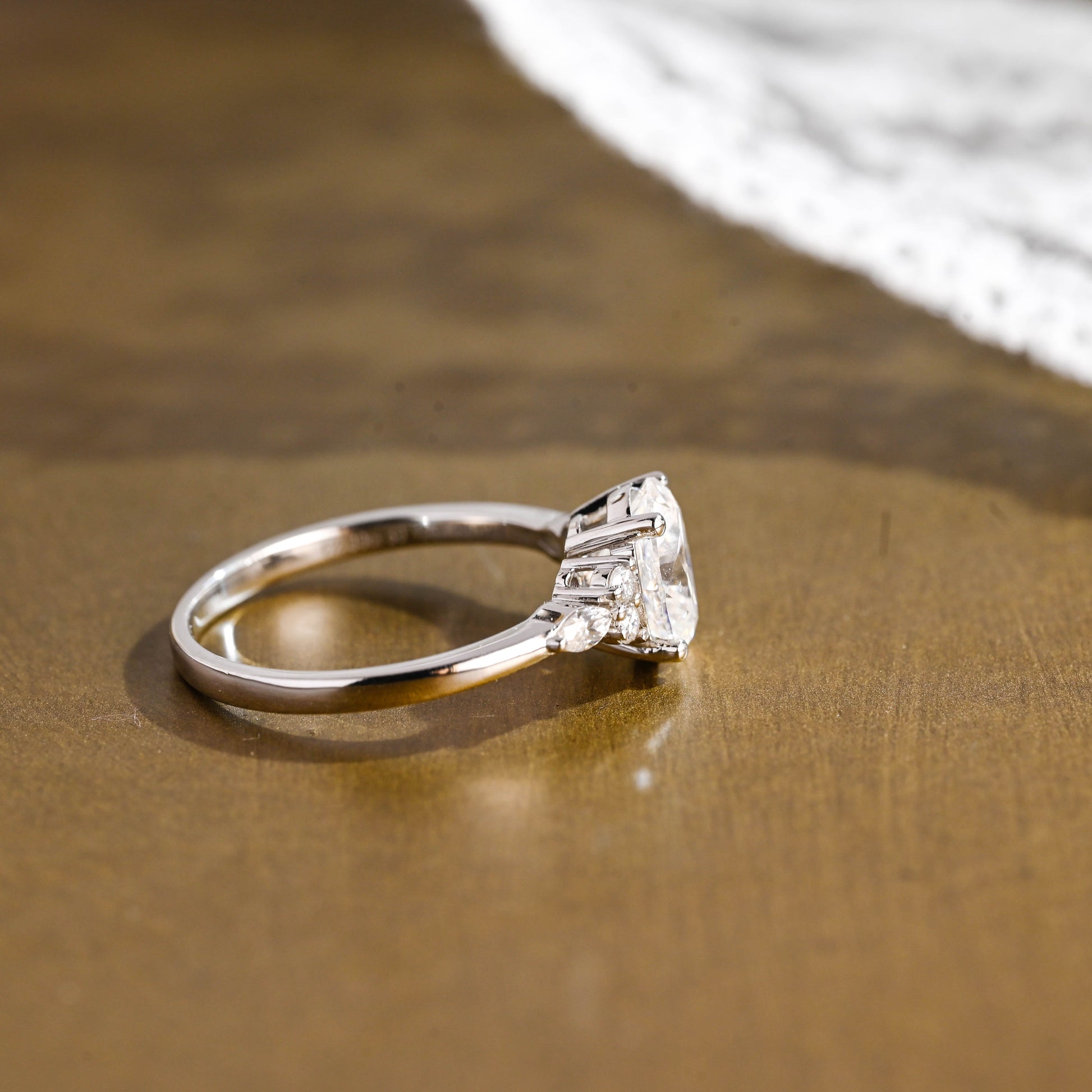 2 CT Round Three Stones Lab Grown Diamond Engagement Ring