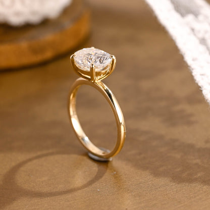 2 CT Round Three Stones Lab Grown Diamond Engagement Ring
