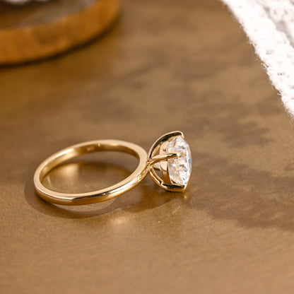 2 CT Round Three Stones Lab Grown Diamond Engagement Ring