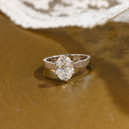 2 CT Round Three Stones Lab Grown Diamond Engagement Ring