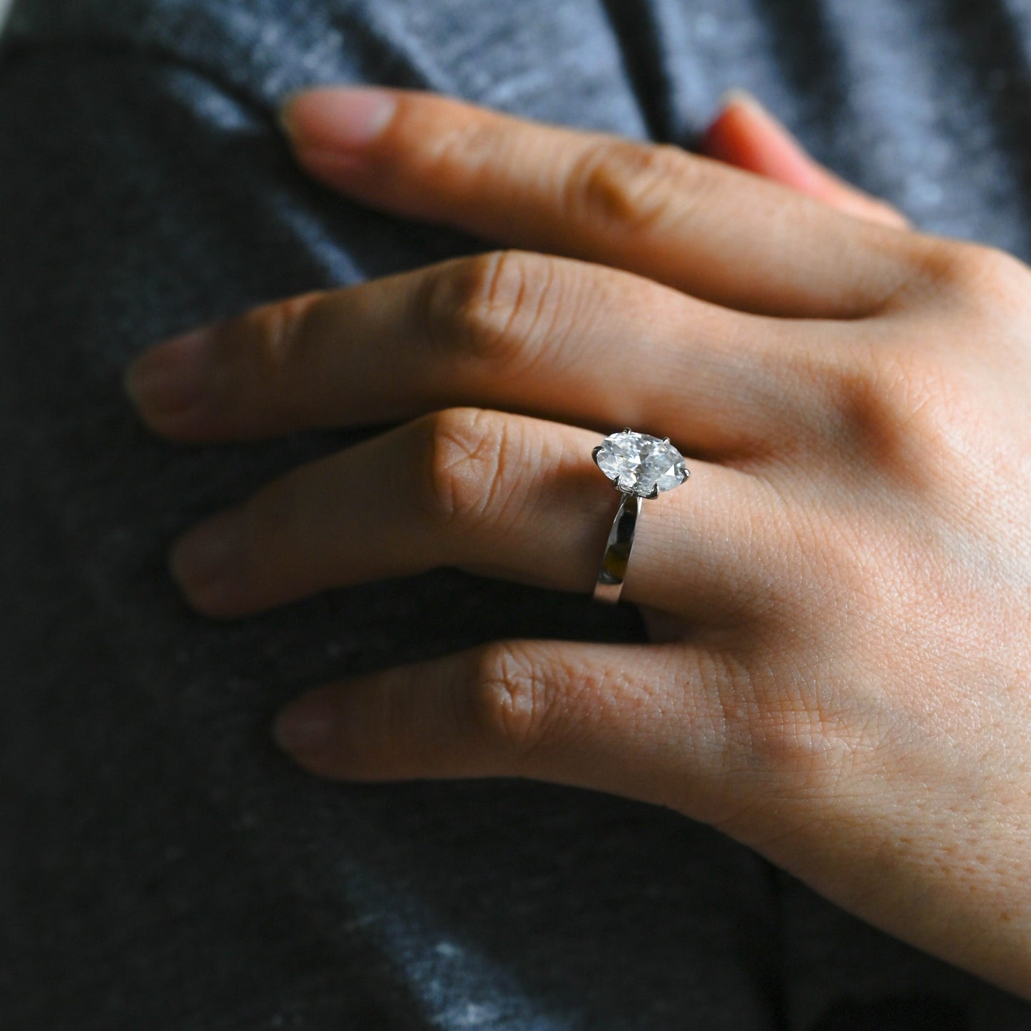 2 CT Round Three Stones Lab Grown Diamond Engagement Ring